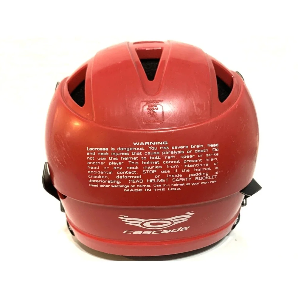CASCADE CS Lacrosse Helmet Youth One Size Black Mask Chin Strap Full Face OSFM